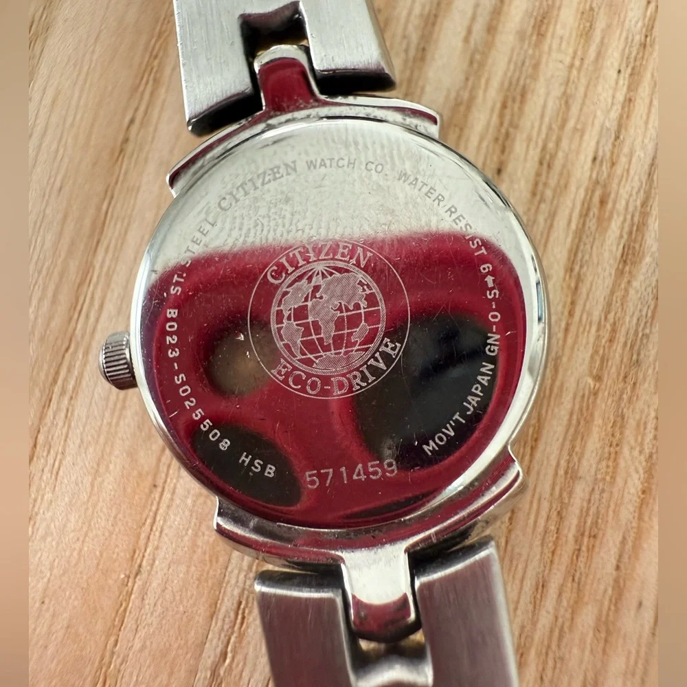 Citizen eco-drive ladies silver tone dress watch